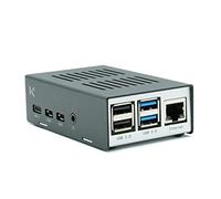 KKSB Boîtier pour Raspberry Pi 4 | Couvercle en Acier Enduit de Poudre | Base en Aluminium anodisé