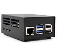 KKSB Boîtier Raspberry Pi 5 M.2 HAT - Boîtier en aluminium compatible avec les chapeaux NVMe, AI Hat et refroidisseur officiel Raspberry Pi