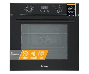KKT KOLBE AirFryer BO7005FB Four encastrable 60 cm noir avec friteuse à air chaud Design Full Black autonome 73 l 3,25 kW Circulation Fonction pizza Air chaud Minuterie automatique sélecteur rotatif