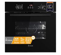 KKT KOLBE AirFryer BO8010FB Four encastrable 60 cm avec friteuse à air chaud, design entièrement noir, autonome, 70 l, 3 kW, catalyse, auto-nettoyage, chaleur tournante, air chaud, extracteurs