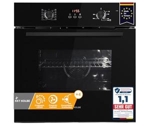 KKT KOLBE BO8005FB Four encastrable 60 cm | Design Full Black | Autonome | 70 l | 3 kW | Air chaud | Minuterie automatique | Verre isolant | Sécurité enfant | Boutons rotatifs |