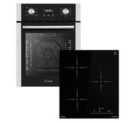 KKT KOLBE | Cuisinière | 50cm Four encastrable EB4505ED | 45cm Plaque Induction IH84500RL | Fonction pizza | Gril | Circulation de l'air | Timer | Vitrage d'isolation thermique | SET4505IH845RL