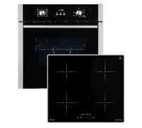 KKT KOLBE Cuisinière 60cm Four encastrable BO8805SS | 59cm Plaque Induction IH85900ED | Gril | Air chaud | Timer automatique | Double Vitrage d'isolation thermique | Sécurité enfant | SET8805IH859ED