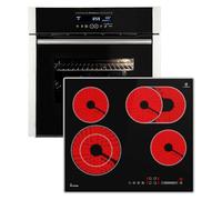 KKT KOLBE Cuisinière | 60cm Four encastrable EB8016ED | 59cm Plaque Eletrique CH5901AL | Catalyse | Rôtisserie | Fonction pizza | Gril | Air chaud | Tiroirs télescopiques | Timer | SET8016CH59AL