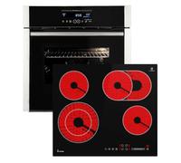 KKT KOLBE Cuisinière | 60cm Four encastrable EB8016ED | 59cm Plaque Eletrique CH5901RL | Catalyse | Rôtisserie | Fonction pizza | Gril | Air chaud | Tiroirs télescopiques | Timer | SET8016CH59RL