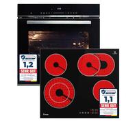 KKT KOLBE Cuisinière | 60cm Four encastrable EB8017ED | 59cm Plaque Eletrique CH5901RL | Catalyse | Fonction pizza | Gril | Circulation de l'air | Air chaud | Timer automatique | SET8017CH59RL