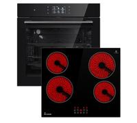 KKT KOLBE Cuisinière autonome | Four encastrable 60 cm EB8017TFT | Écran tactile TFT | Soft Close | Plaque de cuisson 59 cm CH5900RL | Catalyse | Fonction pizza | Barbecue | Chaleur tournante | Air