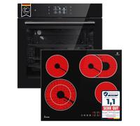 KKT KOLBE Cuisinière autonome | Four encastrable 60 cm EB8017TFT | Écran tactile TFT | Soft Close | Plaque de cuisson 59 cm CH5901RL | Catalyse | Fonction pizza | Barbecue | Chaleur tournante | Air