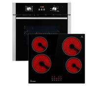 KKT KOLBE Cuisinière autonome Four encastrable BO8805SS 60cm | Plaque de cuisson 59cm CH5900RL | Air chaud | Minuterie automatique | Vitrage de protection thermique | Sécurité enfant | SET8805CH5900RL