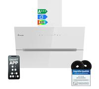 KKT KOLBE ECCO6005WM Hotte aspirante de 60 cm | 782 m³/h de recirculation d'air | Sans tête | Hotte murale | Verre blanc | Application Smart WiFi Wi-Fi | Éclairage LED RGBW