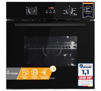 KKT KOLBE Four encastrable 60 cm | Design Full Black | Autonome | 70 l | 3 kW | Air chaud | Minuterie automatique | Verre isolant | Sécurité enfant | Boutons rotatifs | BO8005FB