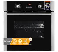 KKT KOLBE Four encastrable electrique 60 cm | 70L | 3kW | Air chaud | Timer automatique | Double Vitrage d'isolation thermique | Sécurité enfant | BO8805SS