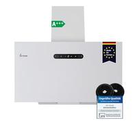 KKT KOLBE Hotte aspirante 60 cm Air de circulation d'air | Capot mural sans tête | Blanc | Métal | Éclairage LED | Contrôle gestuel | SensorTouch | Filtre à charbon actif | BASE6002W
