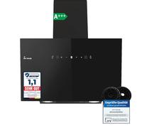KKT KOLBE Hotte aspirante 80 cm | Air de circulation d'air évacué | 782 cbm/h | capuchons muraux sans tête | noir | verre | contrôle gestuel | Commande tactile du capteur | Éclairage LED | TRIO8025S