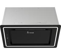 Hotte aspirante cuisine 52 cm | Hotte Îlot | acier inoxydable | verre noir | arrête automatiquement | LB520