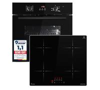 KKT KOLBE Kit de cuisinière autonome | Four encastrable noir BO8005FB | Plaque à induction 59 cm IH85900ED | Barbecue air chaud | Minuterie | Vitrage isolant | Sécurité enfant | SET8005FBIH859RL