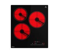 KKT KOLBE | Plaque de cuisson vitrocéramique 45 cm | Autonome | Spirales de chauffage | 3 zones | 9 niveaux | Sans cadre | Indicateur de chaleur résiduelle | Verrouillage des touches | Protection pour
