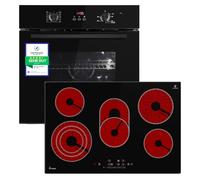 KKT KOLBE Set de cuisinières SET8005FBCH77RL | Electrique, vitrocéramique | Four encastrable 60 cm BO8005FB, plaque de cuisson 77 cm CH7705RL, autonome, grill, air chaud, minuterie