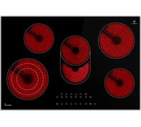 Plaque de cuisson vitrocéramique 80 cm | Autarque | 9,255 kW | 5 zones | 9 niveaux | Zone de cuisson | Triple zone | Cadre design fin | Minuterie | KK7705ED