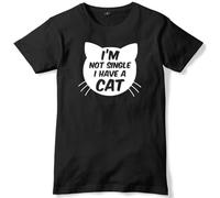 kkt2yur I'm Not Single I Have A Cat Mens Funny Unisex T-Shirt