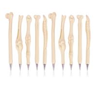 KKTICK 10Pcs Stylos Créatifs de Forme D'os de Nouveauté, Os Forme stylos à Bille Novelty, Encre Noire/Bleue de 0.5mm Doigt Crâne os Stylo à Bille pour des amis D'infirmière de Docteur ou L'étudiant