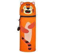 KKTONGXI Trousse à Crayons Télescopique Animal Trousse Retractable Crayon Trousse à Crayons avec Fermeture éclair, Sac à Crayons école Papeterie Organisateur Trousse Scolaire pour Garçons Filles (A)