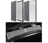 KKTR-CAR Pour Tesla Model Y Filtre à air externe Hepa avec charbon actif, mode de recirculation externe, filtre à air de rechange pour le mode Bio-Defense de Tesla (2019-2025) (4 pièces)