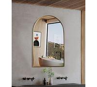 KKTX Miroir Mural Arc 40x60cm - Cadre d'or en Alliage en Aluminium - Miroirs Modernes du Couloir pour Salon de Salle de bainMetallic,40x60cm