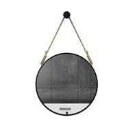 KKTX Miroir Mural Rond Miroir Suspendu avec Corde pour décoration Murale, miroirs de Douche Modernes pour Salle de Bain, Chambre, Chambre pour Enfants, Salon, 40/50/60/70 cmBlack,70cm