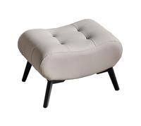 KKTX Petite Tabouret de Pouf Domestique, Tabouret de Pied Rectangle en Cuir PU Faux avec des Jambes en Acier en Carbone épaissies Non sapées, Tabouret de canapé de Salon de Luxe