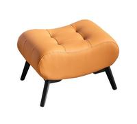 KKTX Petite Tabouret de Pouf Domestique, Tabouret de Pied Rectangle en Cuir PU Faux avec des Jambes en Acier en Carbone épaissies Non sapées, Tabouret de canapé de Salon de Luxe
