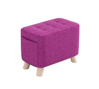 KKTX Repose-Pieds avec Rangement, Petit Tabouret, Repose-Pieds rembourrés, Tabouret de Maquillage, Tabouret à Langer pour Salon | Couloir 40x35cm, Wine Red