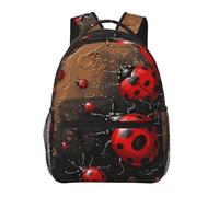 kkvhhyuo Beach Maui Hawaii Sunset Sea Waves Clouds Print Casual Sac à dos léger décontracté Sac de voyage décontracté pour homme femme Sac d'école pour garçons et filles, Art Ladybug Tracks, One Size