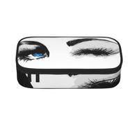 kkvhhyuo Beauty Fox Grande trousse à crayons avec fermeture éclair légère pour étudiants, fournitures de bureau, trousse de maquillage de voyage, Beau œil de femme, One Size, Organiseur de sac