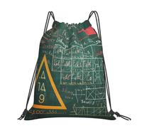 kkvhhyuo Formulas Shapes Theory Lesson Word Sac à dos avec cordon de serrage et sangles réglables pour le sport, les voyages, la natation, l'école, Formulas Formes Théorie Math Leçon Mot, One Size