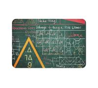 kkvhhyuo Formulas Shapes Theory Tapis d'entrée super absorbant pour porte d'entrée et porte arrière Motif leçon de mathématiques 40 x 60 cm