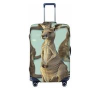 kkvhhyuo Funny for Kangouroo Zoo Print Bagages Cover Case Protector Cover Elastic Fit Protective Travel Bag Sleeve for Suitcase 45-81 Inch Bagage, noir, Moyen, Imprimé