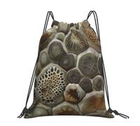 kkvhhyuo Grand sac à dos pliable avec cordon de serrage et sangles réglables pour le sport, les voyages, la natation, l'école, Petoskey Stone, One Size, Sac à dos tyrolien