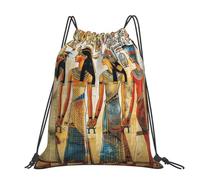kkvhhyuo Grand sac à dos pliable avec cordon de serrage et sangles réglables pour le sport, les voyages, la natation, l'école, Femmes en Égypte ancienne, One Size, Sac à dos tyrolien