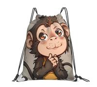 kkvhhyuo Grand sac à dos pliable avec cordon de serrage et sangles réglables pour le sport, les voyages, la natation, l'école, Art du singe, One Size, Sac à dos tyrolien