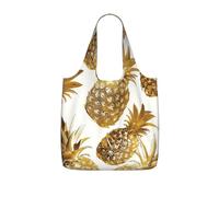 kkvhhyuo Grand sac fourre-tout réutilisable avec impression de formule mathématique, pliable dans une pochette, sacs d'épicerie lavables pour le shopping quotidien, le rangement de voyage, Fond Ananas