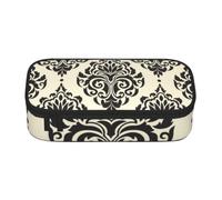 kkvhhyuo Grande trousse à crayons imprimée libellule bleue pour filles et garçons, grande capacité pour l'école, le bureau, les voyages, le maquillage, Éléphants asiatiques, One Size, Organiseur de