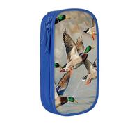 kkvhhyuo Grande trousse à crayons Mallard Canards avec fermeture éclair lisse pour filles et garçons avec 2 compartiments - Trousse à crayons multifonction pour école, bureau, voyage, maquillage