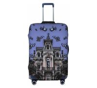kkvhhyuo Haunted The Mansion Housse de protection élastique pour valise de 45,7 à 81,3 cm, Noir/blanc, Petit, Imprimé