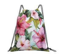 kkvhhyuo Heaps of Orange Monarch Butterflies Sac à dos avec cordon de serrage et sangles réglables pour le sport, les voyages, la natation, l'école, Imprimé fleurs hawaïennes, One Size, Sac à dos