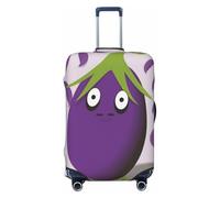kkvhhyuo Housse de protection élastique pour valise de 45,7 à 81,3 cm, imprimé aubergine de dessin animé, housse de protection pour valise de 45,7 à 81,3 cm, Noir , M, Imprimé