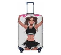 kkvhhyuo Housse de protection élastique pour valise de 45,7 à 81,3 cm, imprimé pom-pom girl, housse de protection pour valise de 45,7 à 81,3 cm, Noir/blanc, Moyen, Imprimé