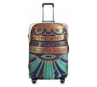 kkvhhyuo Housse de protection élastique pour valise de 45,7 à 81,3 cm, imprimé scarabée égyptien, housse de protection pour valise de 45,7 à 81,3 cm, Noir/blanc, Moyen, Imprimé