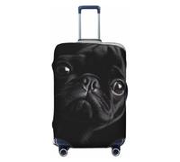 kkvhhyuo Housse de protection élastique pour valise de 45,7 à 81,3 cm, motif carlin noir, noir, X-Large, Imprimé