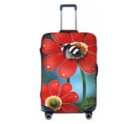 kkvhhyuo Housse de protection élastique pour valise de 45,7 à 81,3 cm, motif coccinelle, Noir/blanc, Grand, Imprimé
